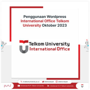 Penggunaan Wordpress International Office Telkom University Oktober 2023