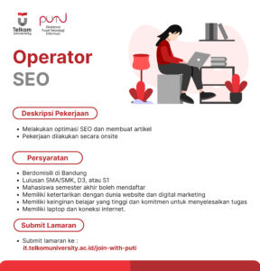 Lowongan Pekerjaan Telkom University Operator SEO
