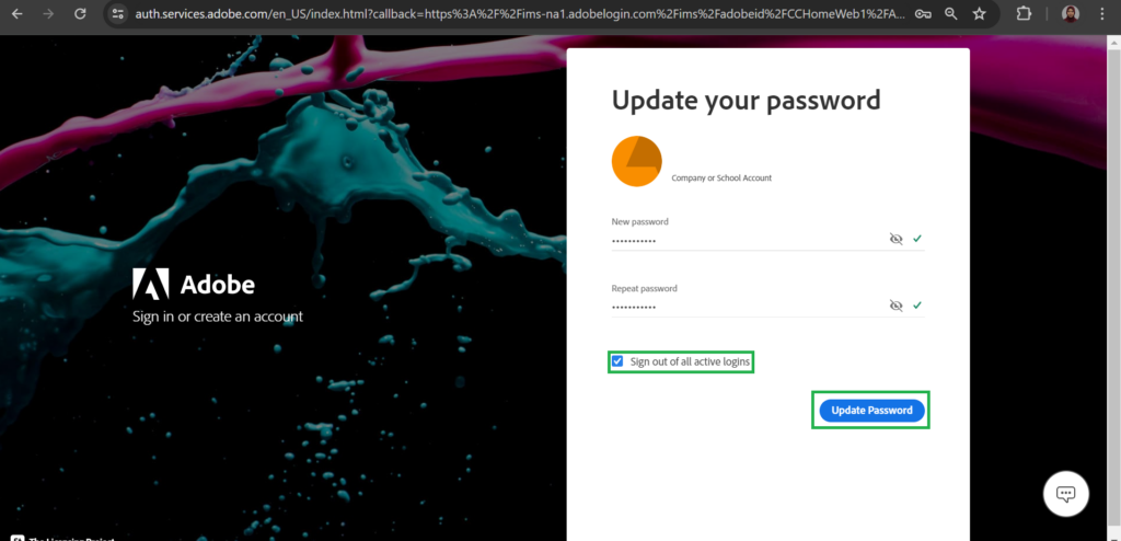 Reset Password Adobe 2 1