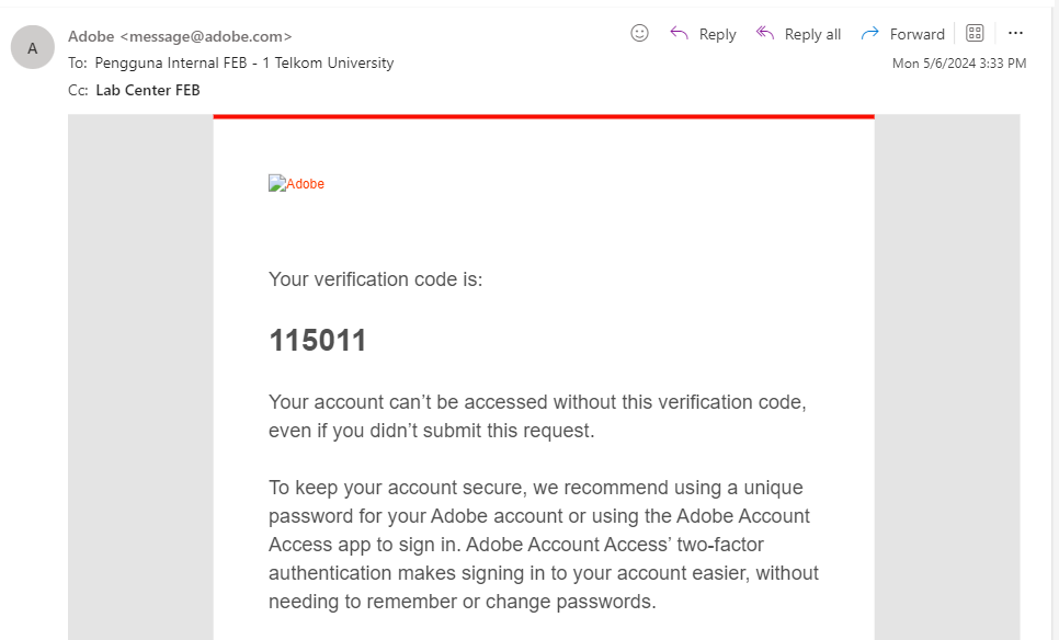 Panduan Login Akun Adobe Fakultas & Direktorat Telkom University