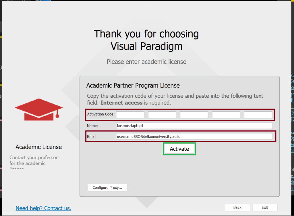 Install Visual Paradigm Activate License