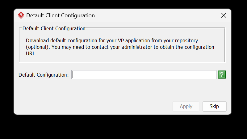 Install Visual Paradigm Default Client Config