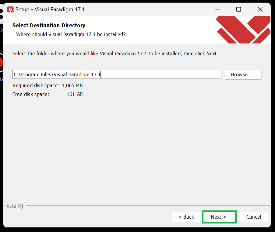 Install Visual Paradigm File Location