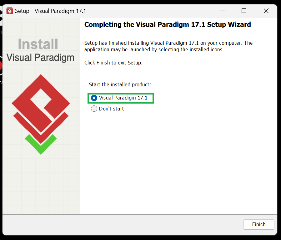 Install Visual Paradigm Start