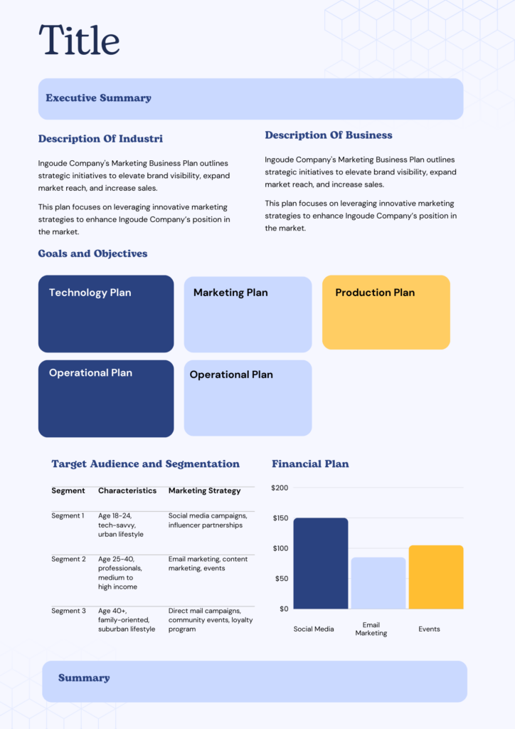 Business Plan Template