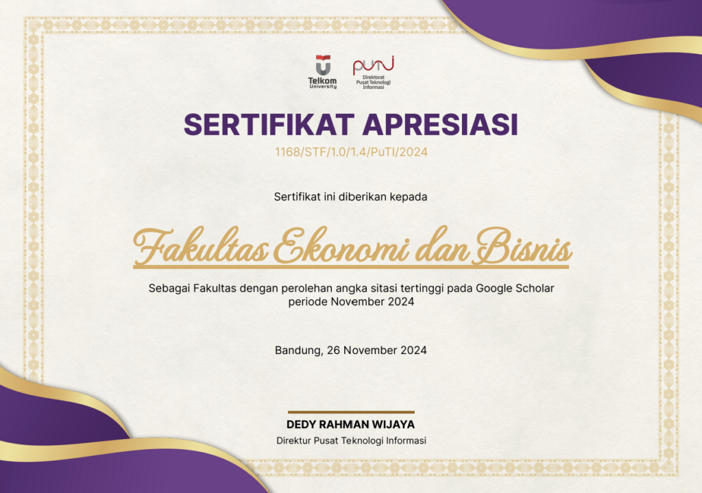 Sertifikat Google Scholar Telkom University November 2024