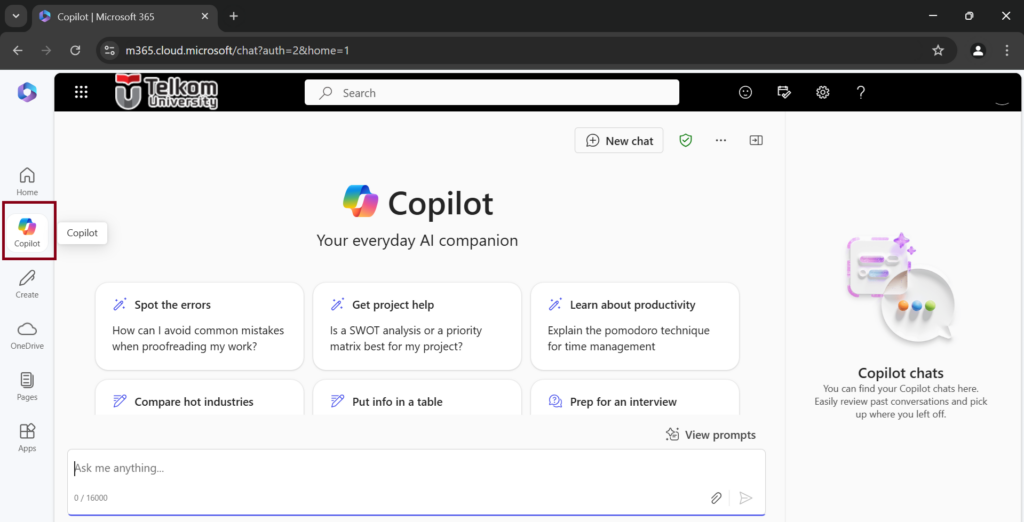 Copilot Microsoft sudah di pin