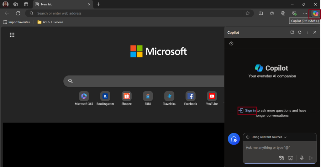 Microsoft Copilot dari BING Browser