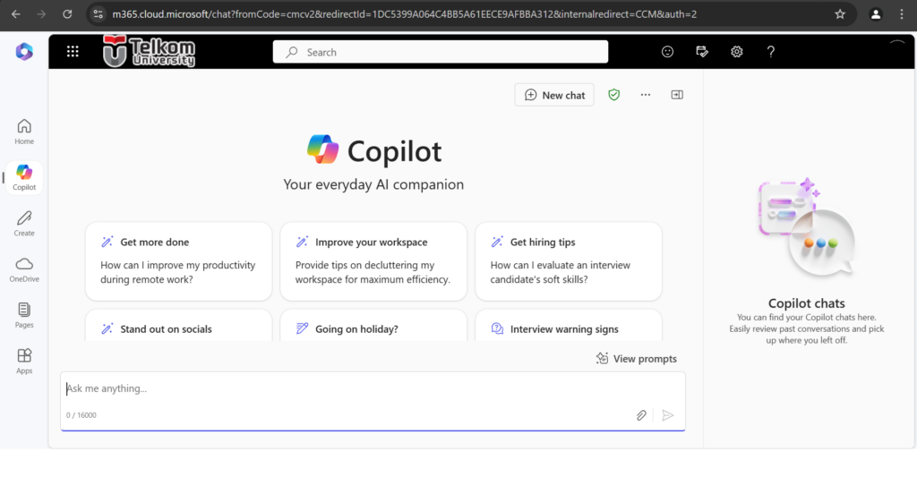tampilan copilot