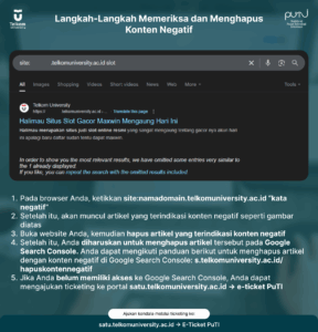 Langkah langkah memeriksa konten negatif