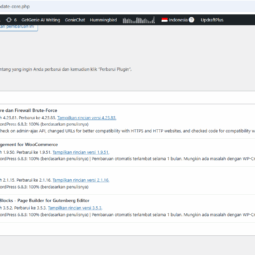 Cara Update Plugin, Theme dan Versi WordPress