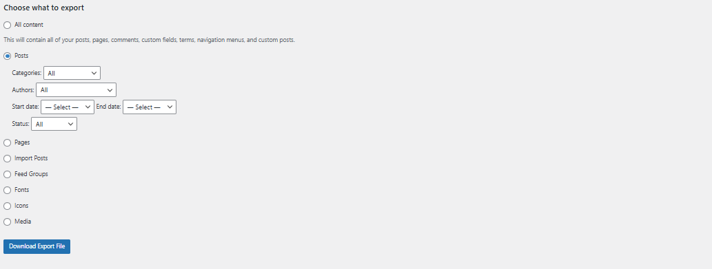 Cara Export dan Import data di WordPress
