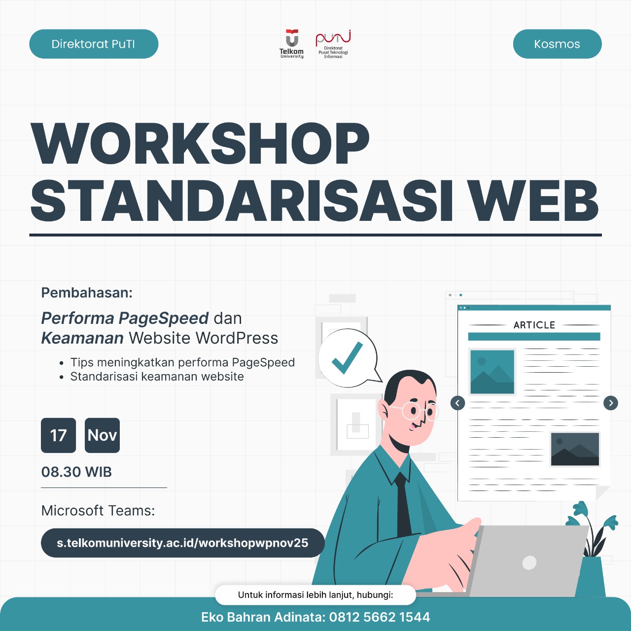 Workshop Standarisasi Konten Website, Peningkatan Kecepatan dan Keamanan Website November 2025
