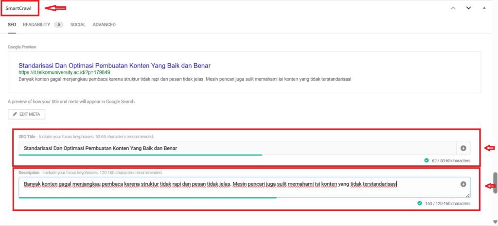 Cara Otimasi Smart Crawl