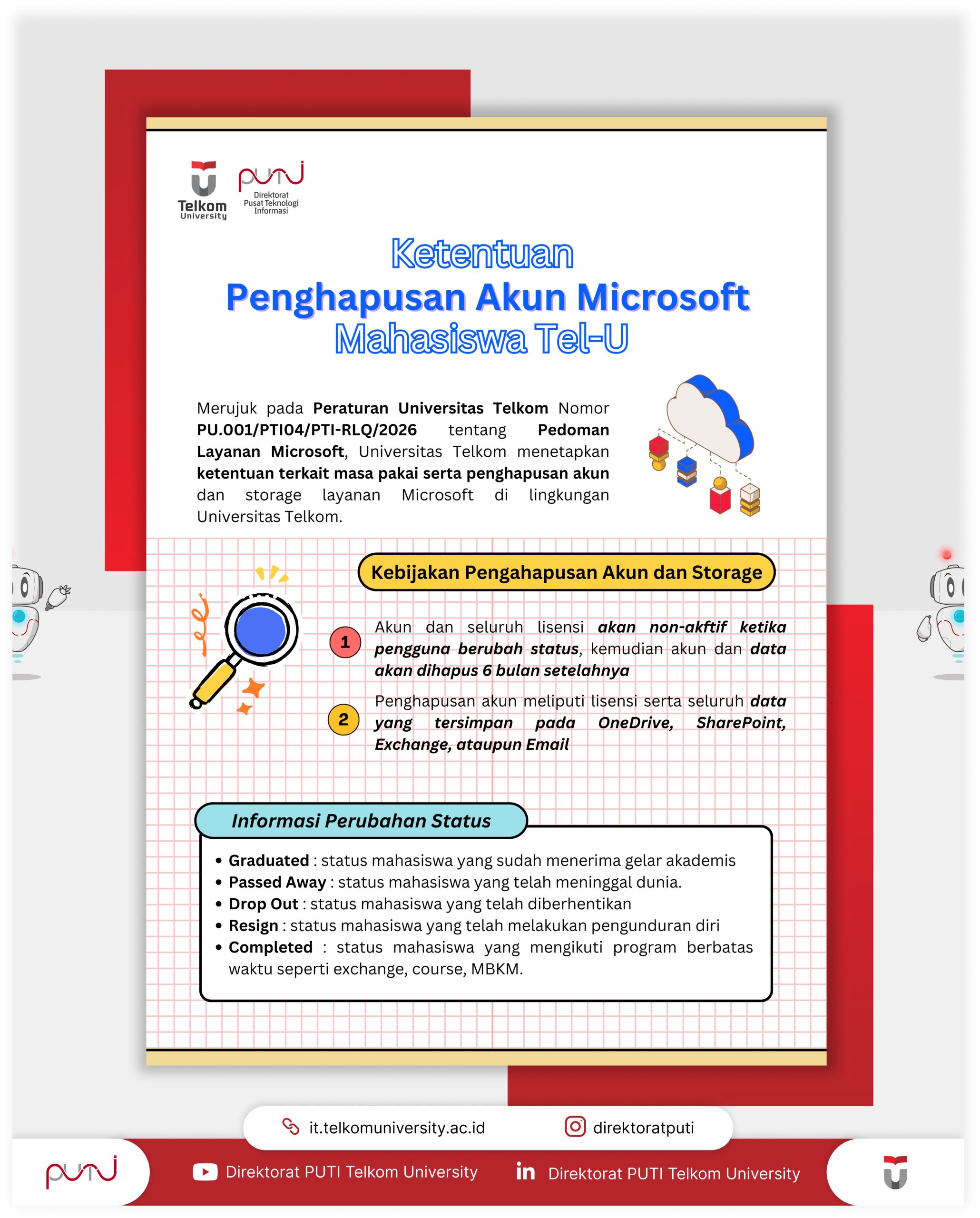 Ketentuan Penghapusan Akun Microsoft Mahasiswa