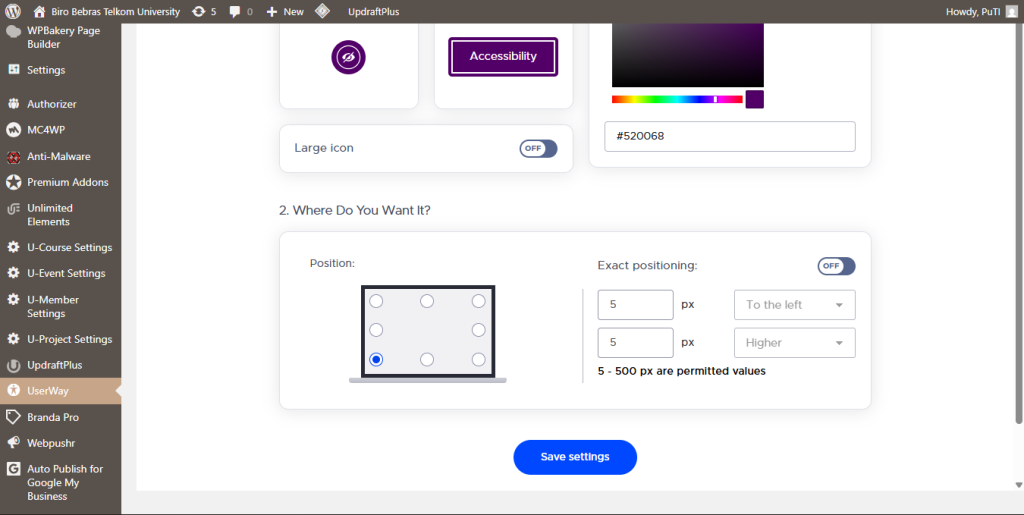 Menyimpan konfigurasi