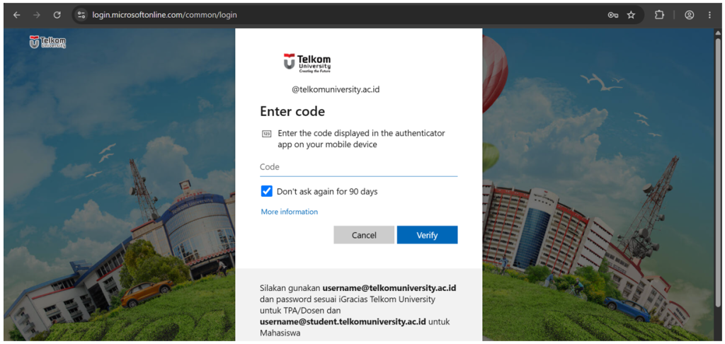 17 Login dengan MFA Google Authenticator