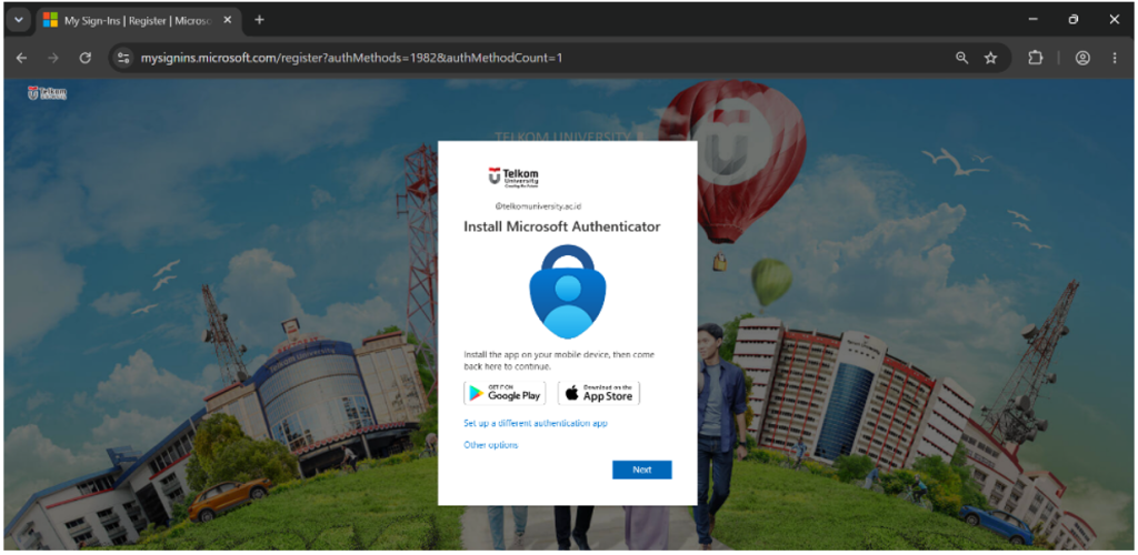 3 konfigurasi Microsoft Authenticator.
