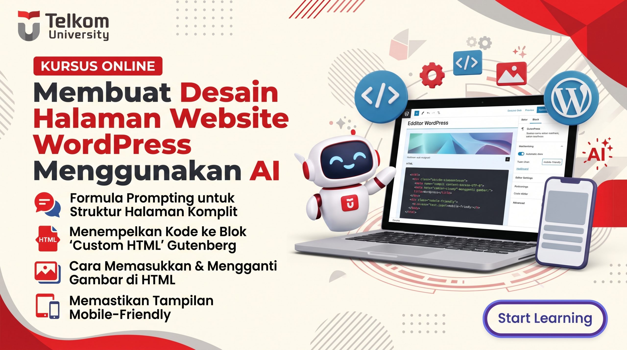 Membuat Desain Halaman Website WordPress Menggunakan AI